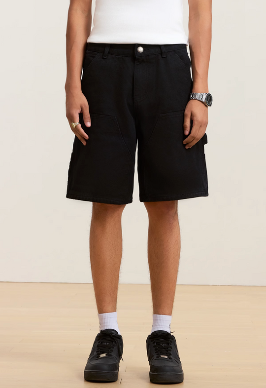 Small Town Kid Washed Double Knee Shorts | Face 3 Face