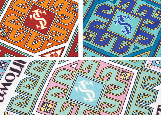 Small Town Kid Geometric Pattern Square Scarf | Face 3 Face