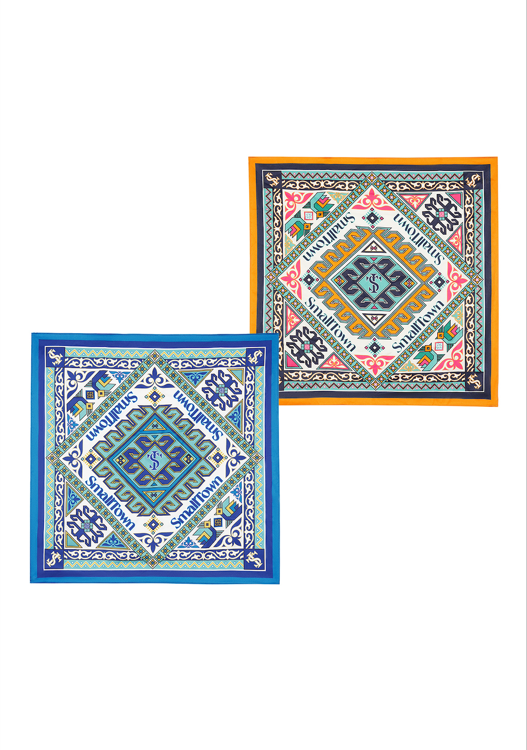 Small Town Kid Geometric Pattern Square Scarf | Face 3 Face