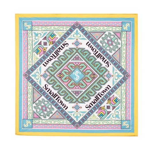 Small Town Kid Geometric Pattern Square Scarf | Face 3 Face