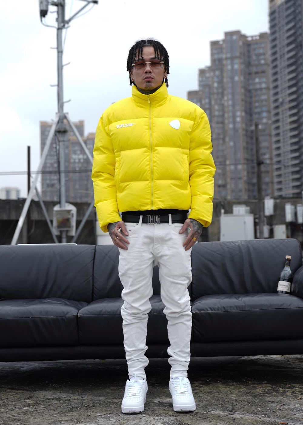 TGFCLUB Embroidered Short Down Jacket | Face 3 Face