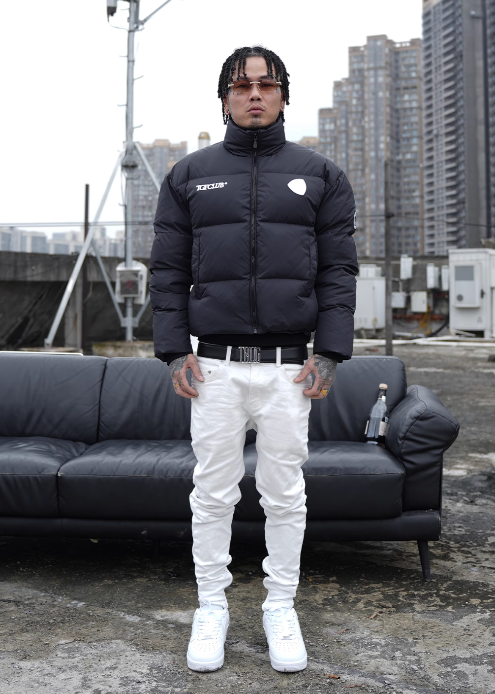 TGFCLUB Embroidered Short Down Jacket | Face 3 Face