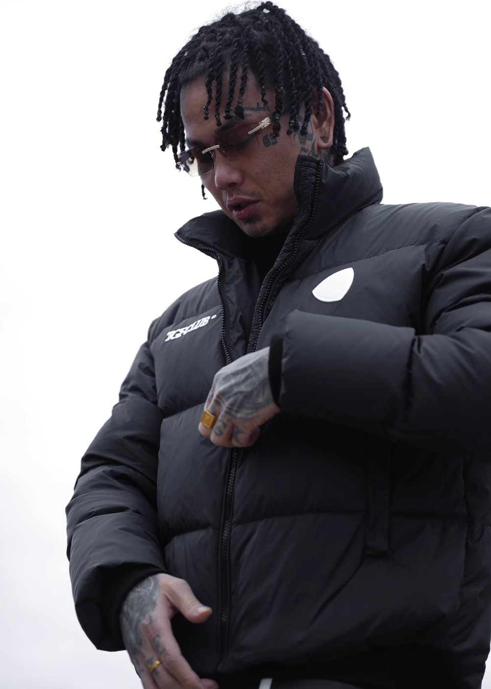 TGFCLUB Embroidered Short Down Jacket | Face 3 Face