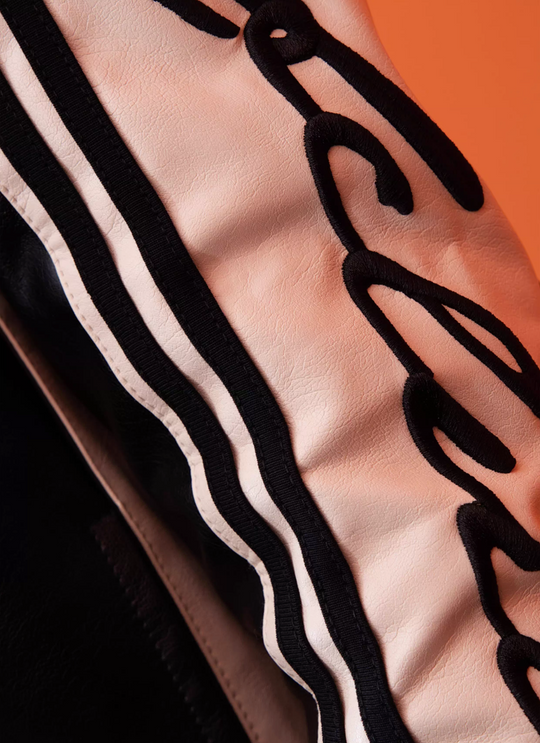 TGFCLUB Embroidered Slim Racing Leather Jacket | Face 3 Face