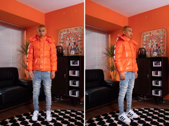 TGFCLUB Removable Hood Glossy Slim Down Jacket | Face 3 Face