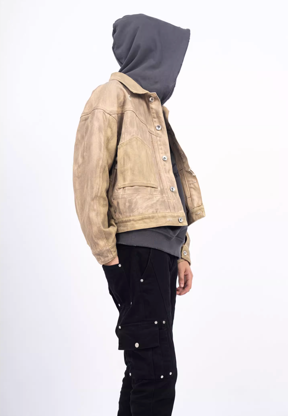 TGFCLUB Aged Washed Canvas Denim Jacket | Face 3 Face