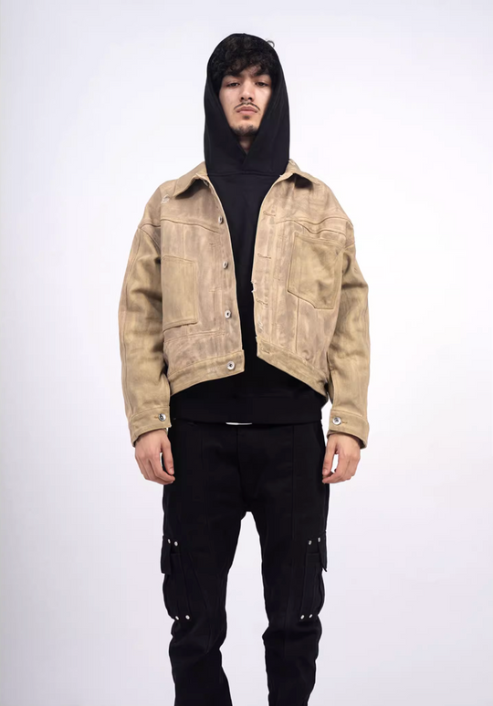 TGFCLUB Aged Washed Canvas Denim Jacket | Face 3 Face