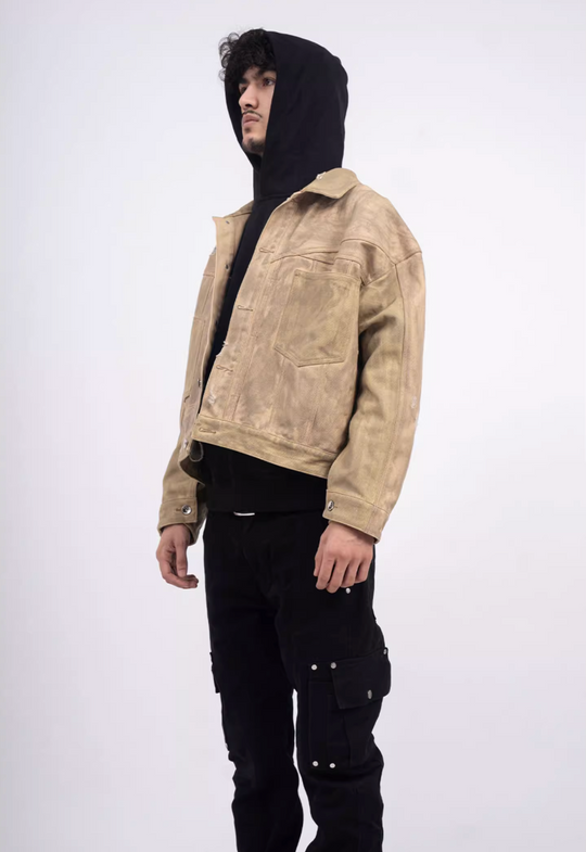 TGFCLUB Aged Washed Canvas Denim Jacket | Face 3 Face