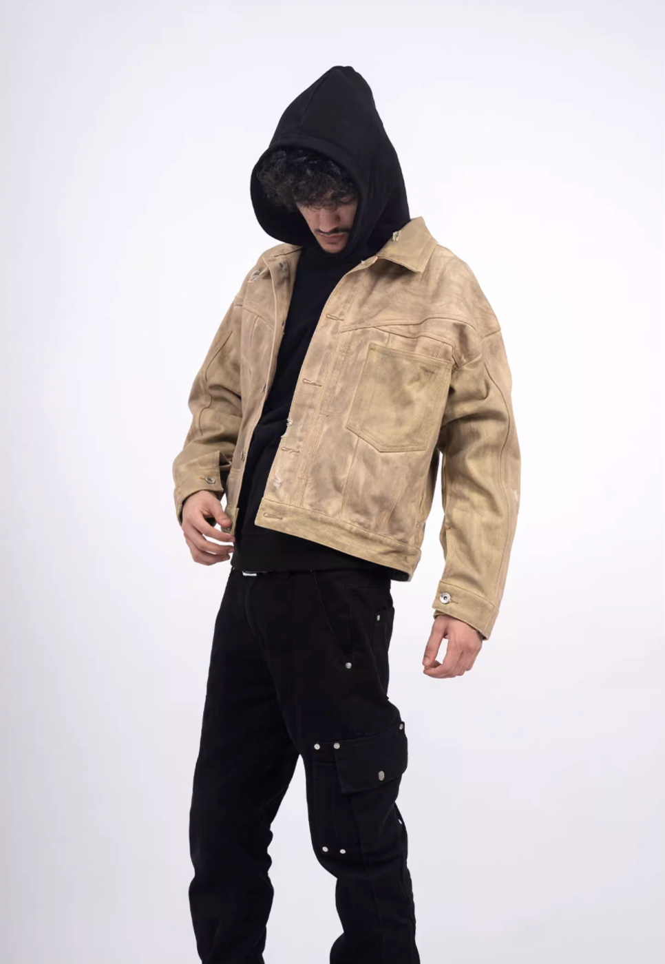 TGFCLUB Aged Washed Canvas Denim Jacket | Face 3 Face