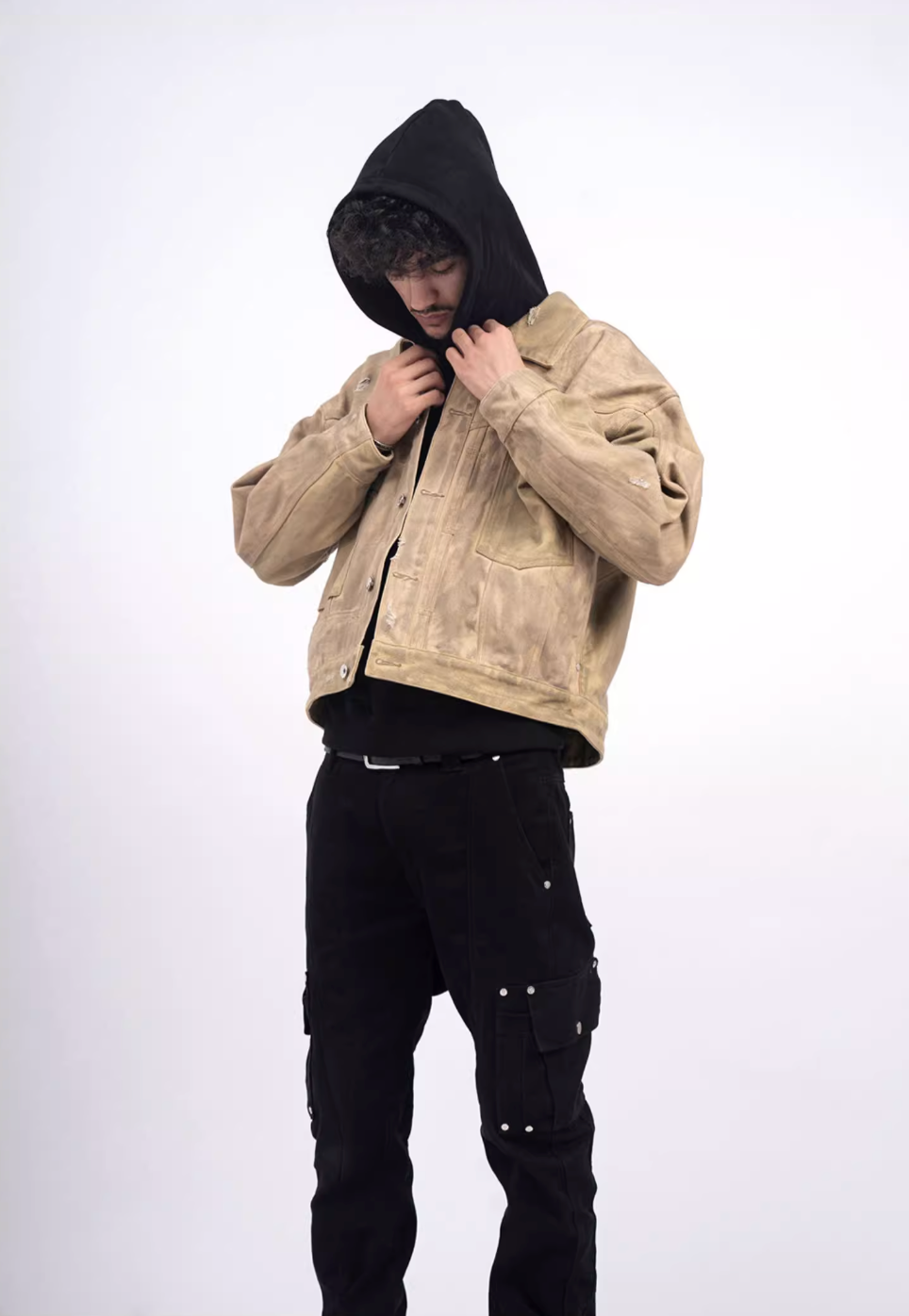 TGFCLUB Aged Washed Canvas Denim Jacket | Face 3 Face