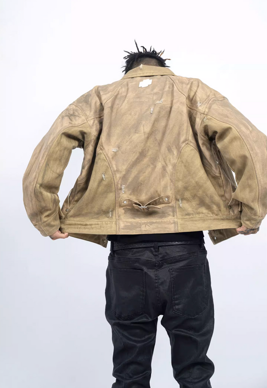 TGFCLUB Aged Washed Canvas Denim Jacket | Face 3 Face