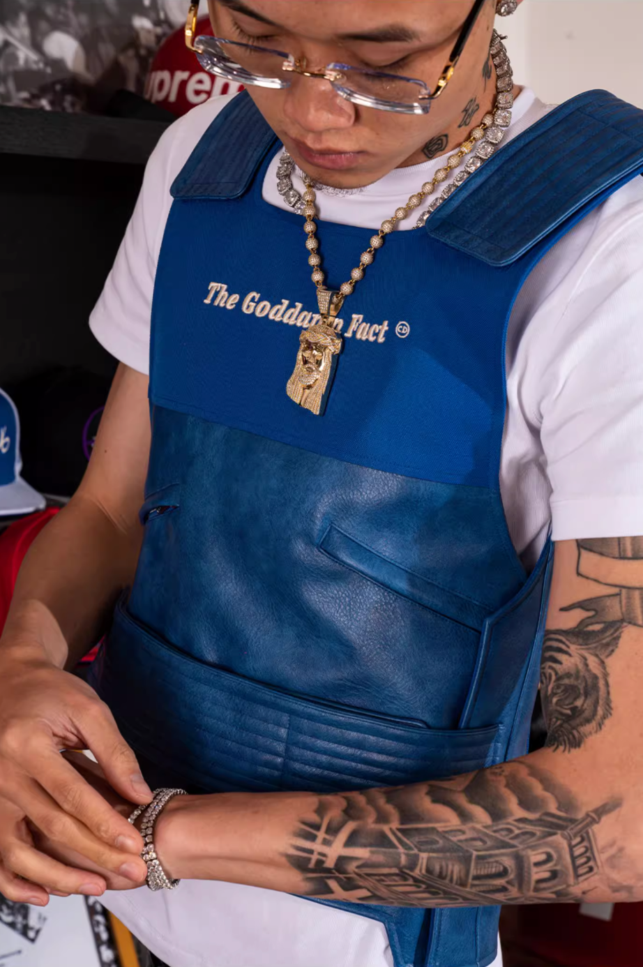 TGFCLUB Adjustable Quilted Leather Tactical Vest | Face 3 Face