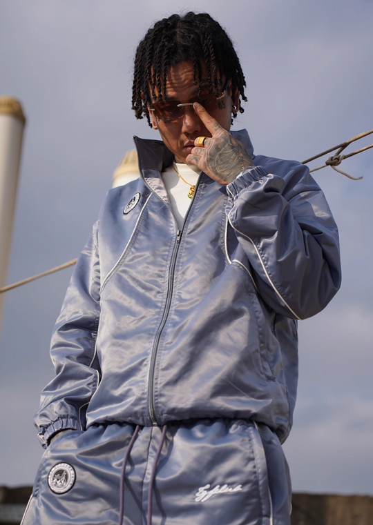 TGFCLUB Logo Patch Line Track Jacket and Track Pants | Face 3 Face