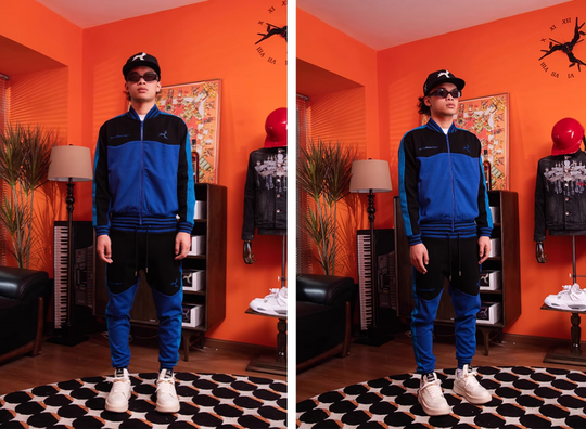 TGFCLUB Contrast Patchwork Track Jacket and Track Pants | Face 3 Face