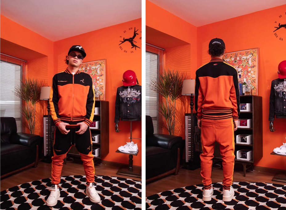 TGFCLUB Contrast Patchwork Track Jacket and Track Pants | Face 3 Face