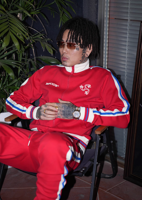 TGFCLUB Snake Design Side Stripe Track Jacket and Track Pants | Face 3 Face