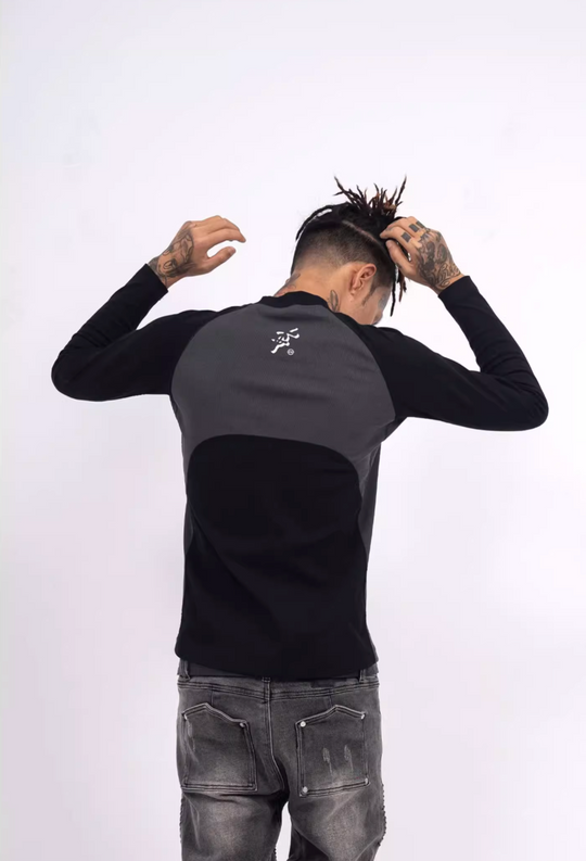 TGFCLUB Slim Fit Logo Print Basic Long Sleeve Tee | Face 3 Face