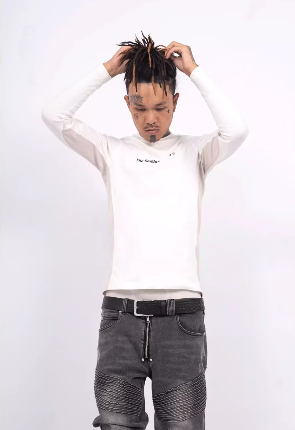 TGFCLUB Slim Fit Logo Print Basic Long Sleeve Tee | Face 3 Face