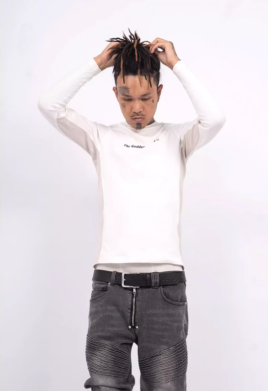 TGFCLUB Slim Fit Logo Print Basic Long Sleeve Tee | Face 3 Face