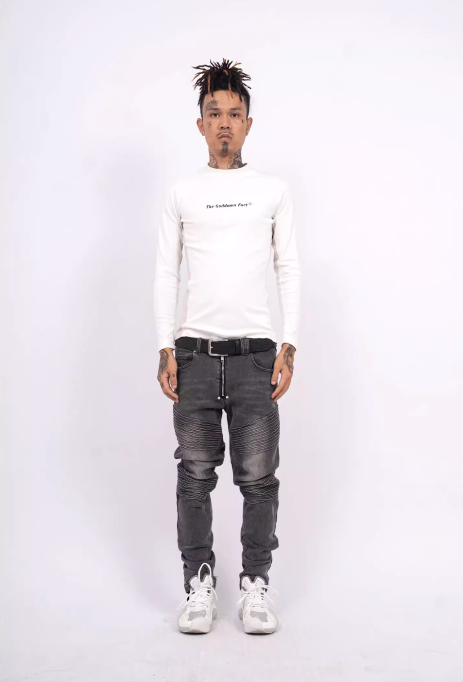 TGFCLUB Slim Fit Logo Print Basic Long Sleeve Tee | Face 3 Face