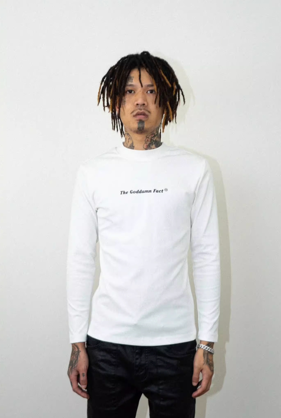 TGFCLUB Slim Fit Logo Print Basic Long Sleeve Tee | Face 3 Face