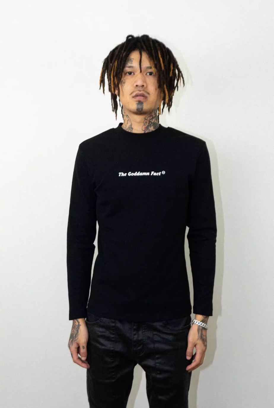 TGFCLUB Slim Fit Logo Print Basic Long Sleeve Tee | Face 3 Face