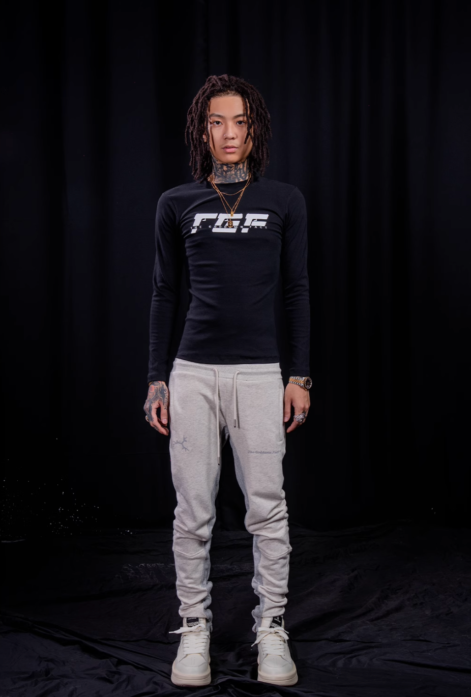 TGFCLUB TGF Logo Printed Slim Long Sleeve Tee | Face 3 Face