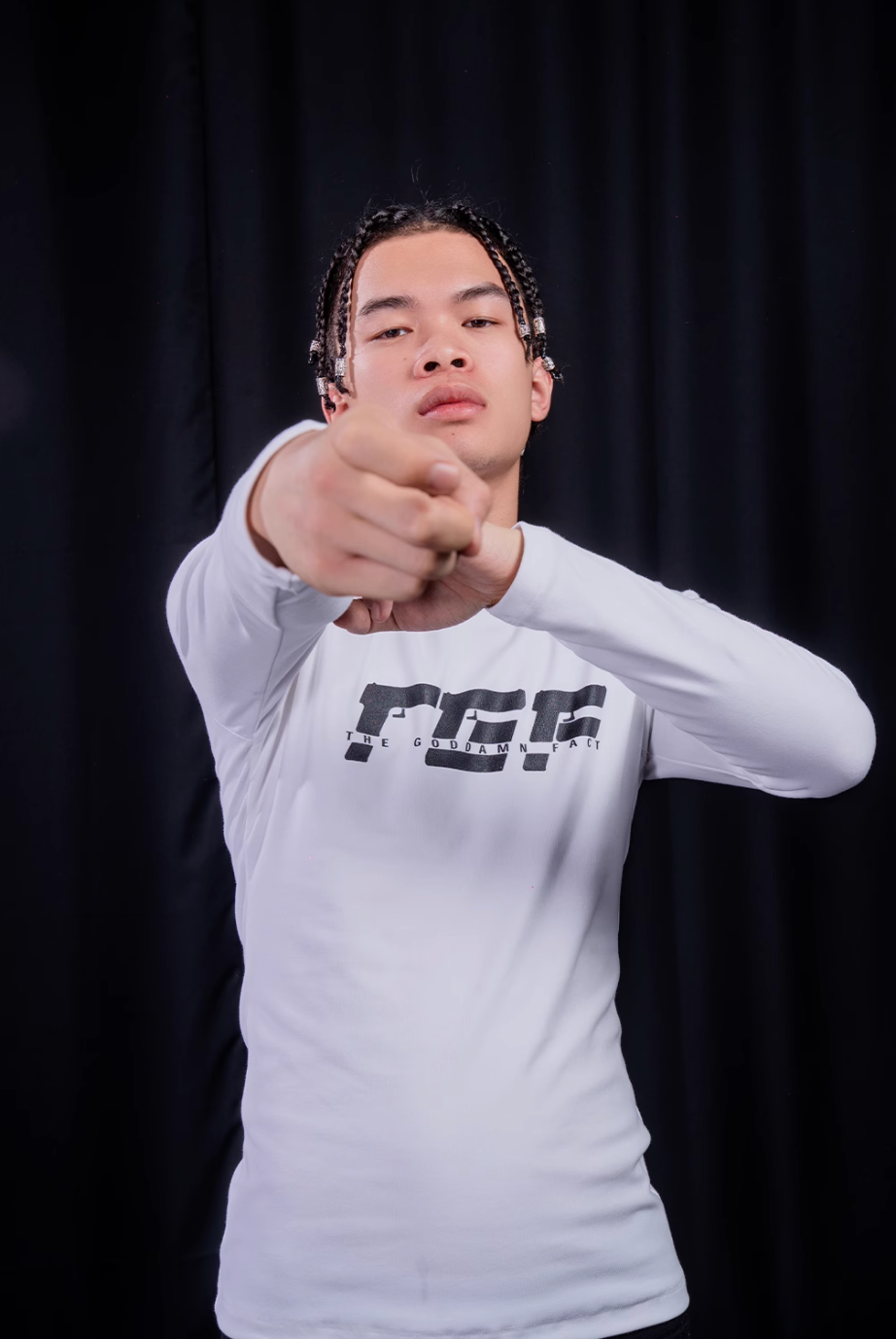 TGFCLUB TGF Logo Printed Slim Long Sleeve Tee | Face 3 Face