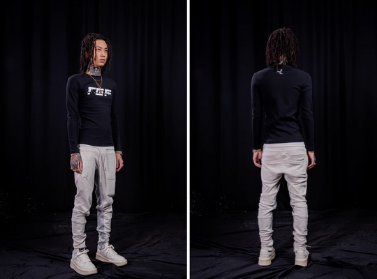 TGFCLUB TGF Logo Printed Slim Long Sleeve Tee | Face 3 Face