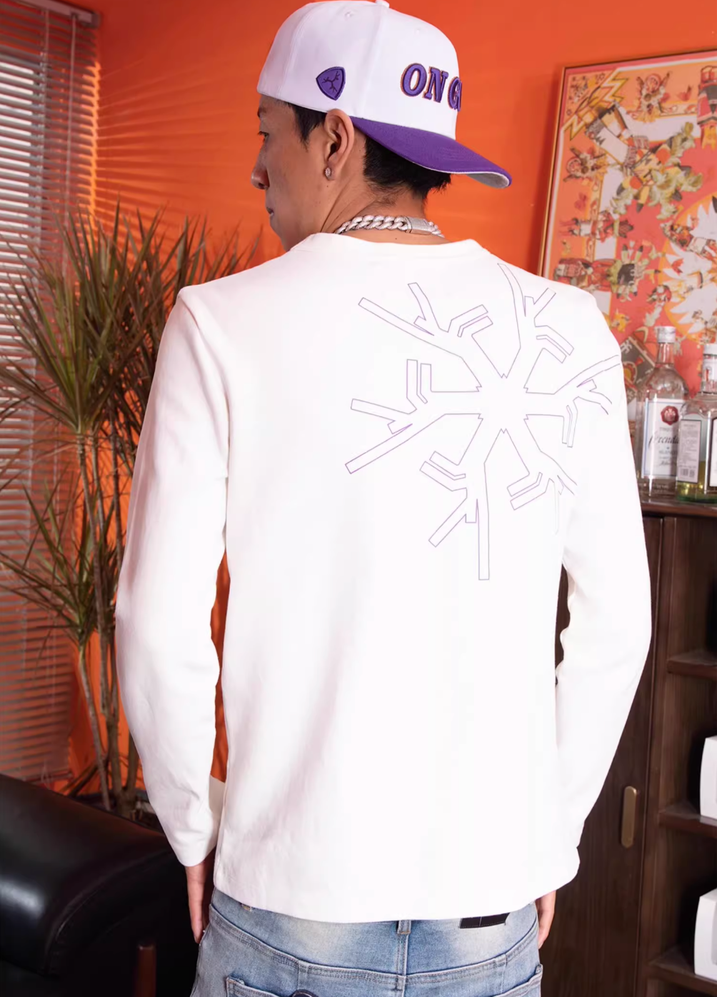 TGFCLUB x SNOWMAKER Logo Printed Long Sleeve Tee | Face 3 Face