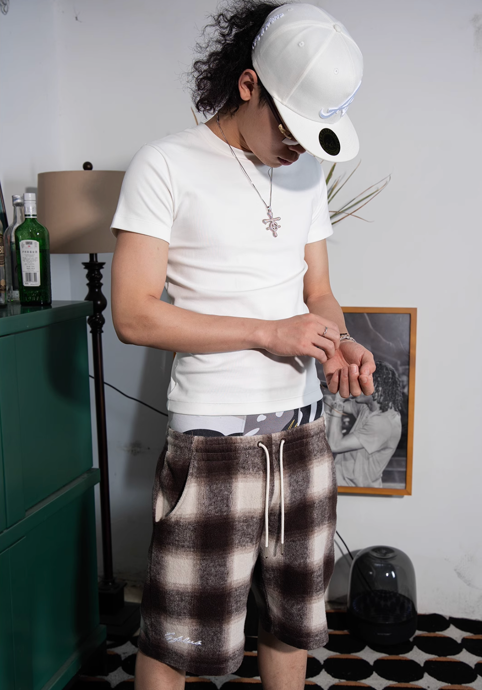 TGFCLUB 223 Neck Embroidered Stretch Slim Tee | Face 3 Face