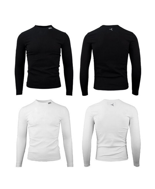 TGFCLUB 223 Neck Embroidered Stretch Slim Long Sleeve Tee | Face 3 Face