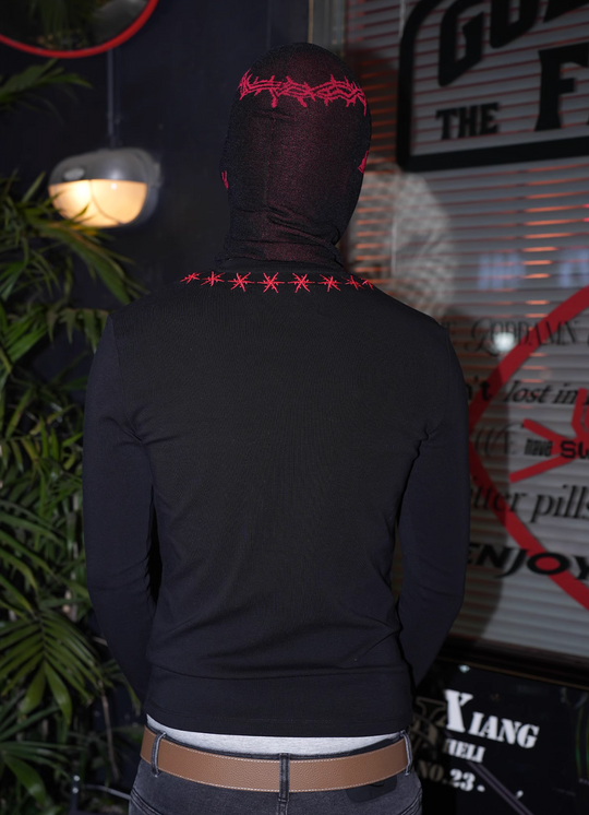 TGFCLUB x SNOWMAKER Snowflake Embroidery Slim Long Sleeve Tee | Face 3 Face