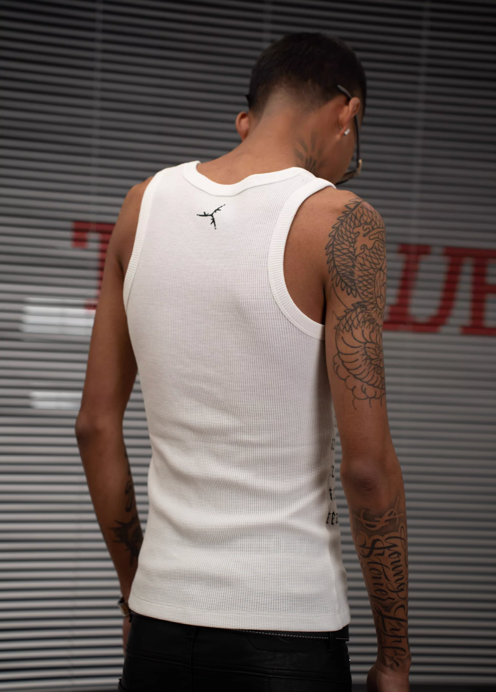 TGFCLUB 223 Print Stretch Waffle Tank Top | Face 3 Face