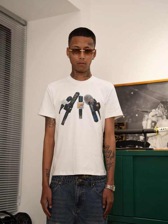 TGFCLUB Interview Mic Print Tee | Face 3 Face