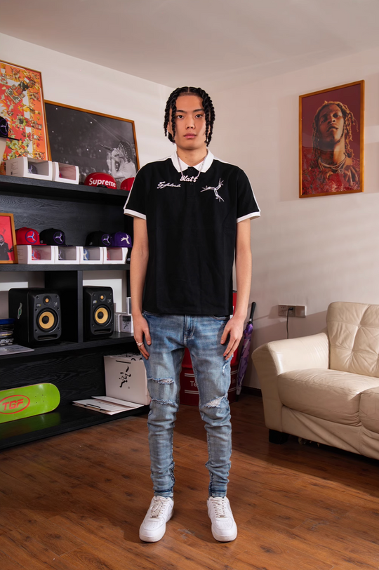 TGFCLUB Colorblock Embroidered Logo Slim Fit Polo | Face 3 Face