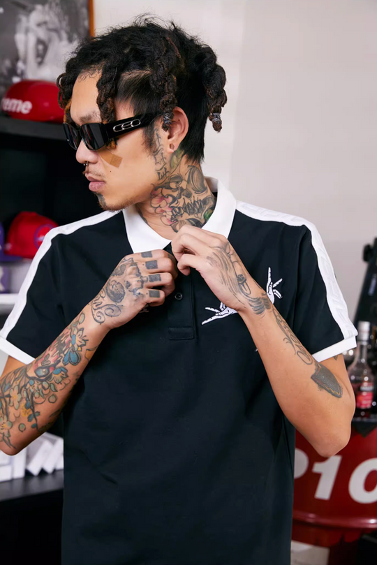TGFCLUB Colorblock Embroidered Logo Slim Fit Polo | Face 3 Face