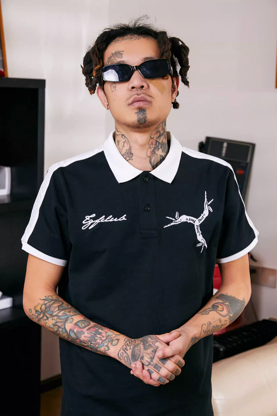 TGFCLUB Colorblock Embroidered Logo Slim Fit Polo | Face 3 Face