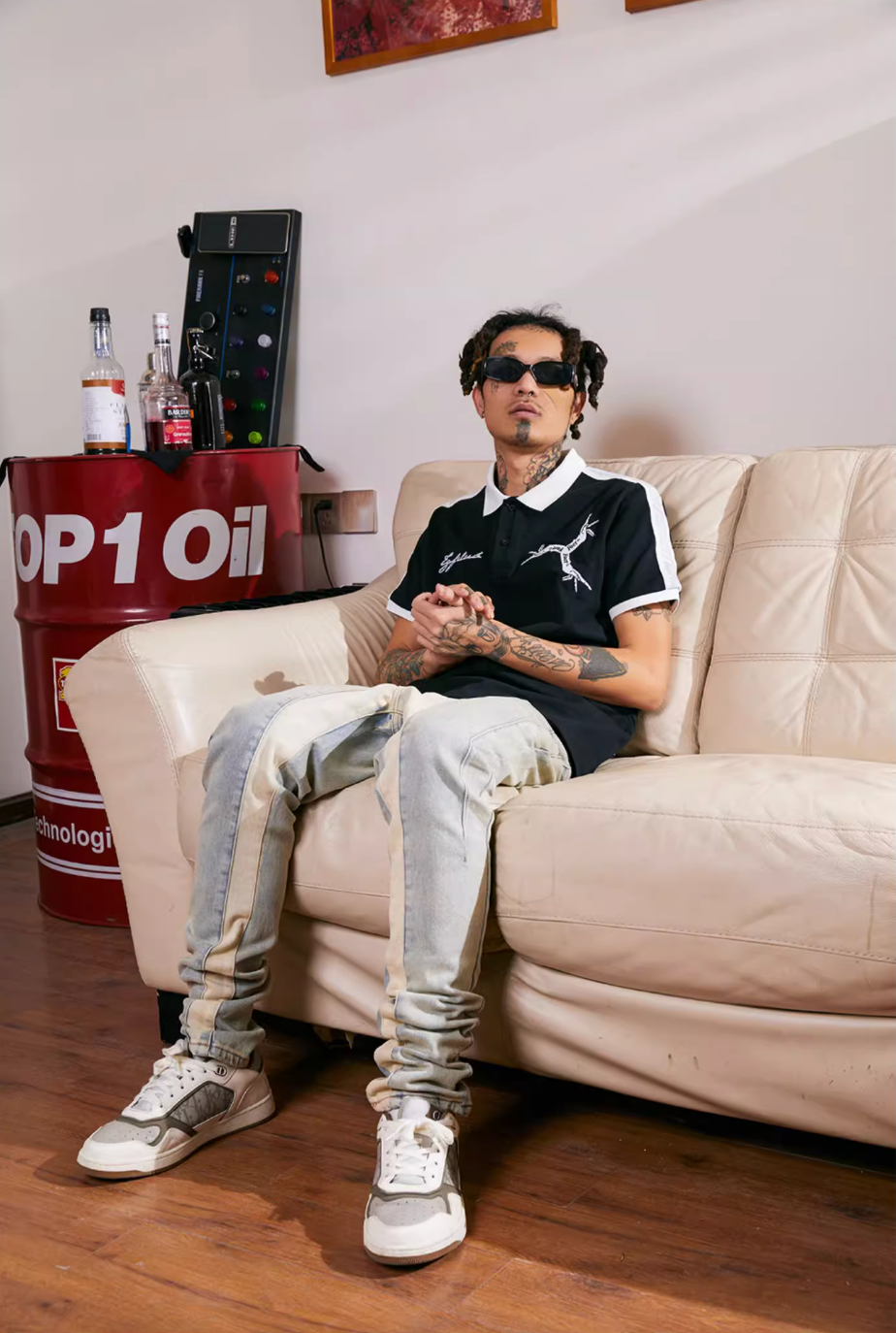 TGFCLUB Colorblock Embroidered Logo Slim Fit Polo | Face 3 Face