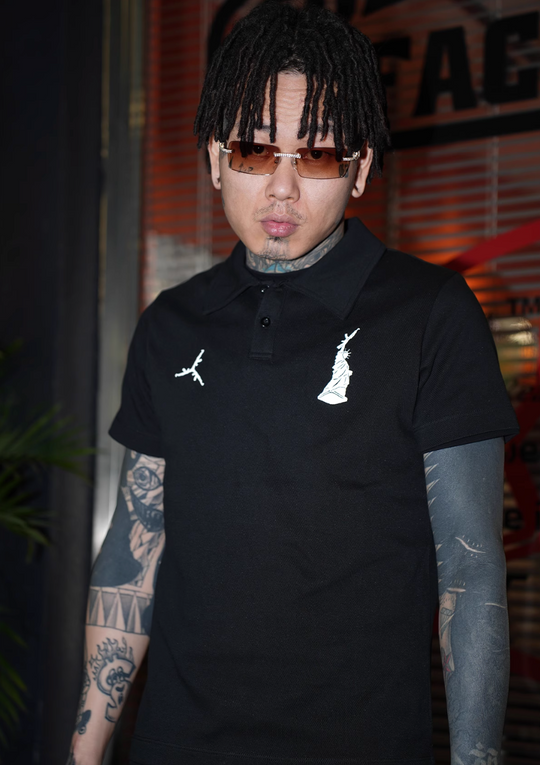 TGFCLUB Statue of Liberty Embroidery Slim Fit Polo | Face 3 Face