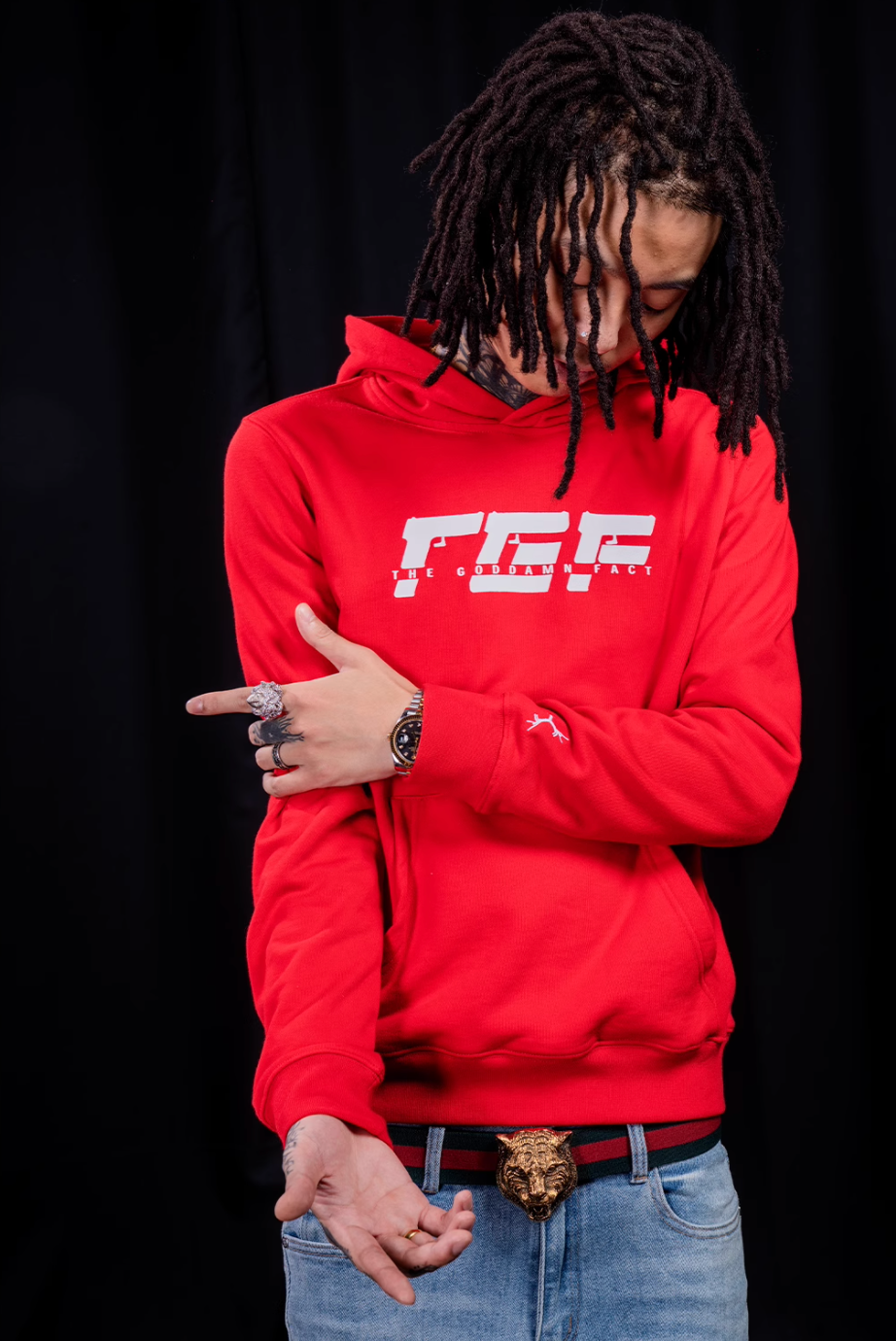 TGFCLUB TGF Logo Print Hoodie | Face 3 Face