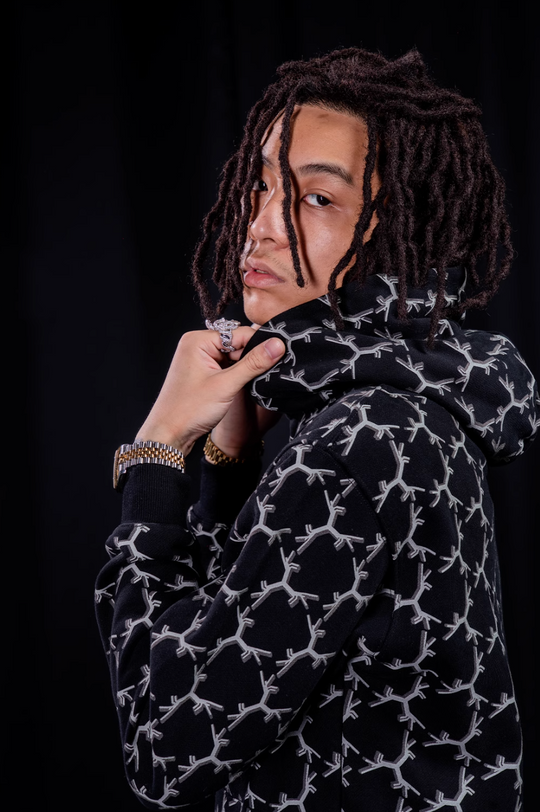 TGFCLUB Full Print Embroidered Hoodie | Face 3 Face