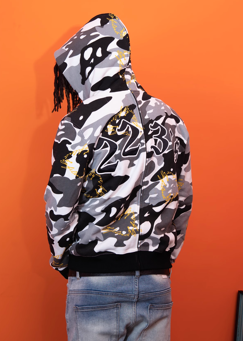 TGFCLUB 223 Embroidered Removable Zip Panel Hoodie | Face 3 Face