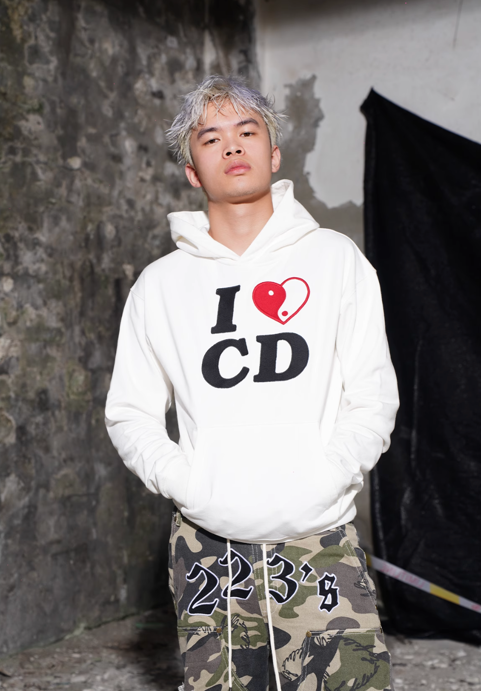 TGFCLUB I LOVE CD Embroidered Hoodie | Face 3 Face
