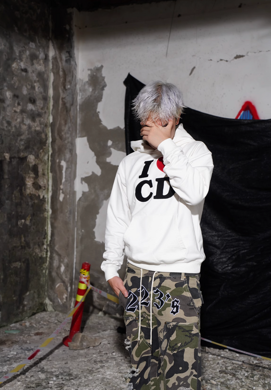 TGFCLUB I LOVE CD Embroidered Hoodie | Face 3 Face