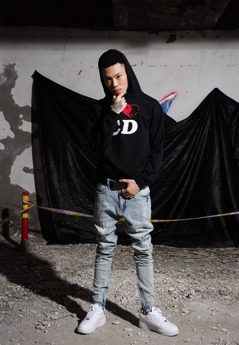 TGFCLUB I LOVE CD Embroidered Hoodie | Face 3 Face