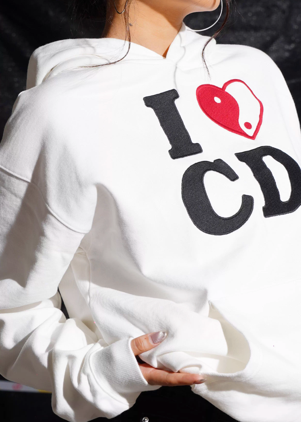 TGFCLUB I LOVE CD Embroidered Hoodie | Face 3 Face