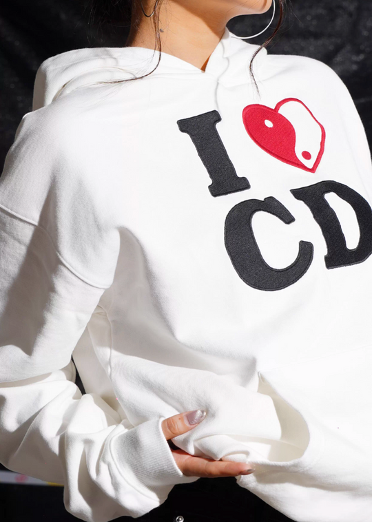 TGFCLUB I LOVE CD Embroidered Hoodie | Face 3 Face