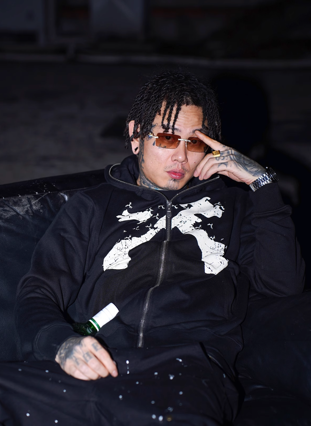 TGFCLUB Full Zip Printed Hoodie | Face 3 Face