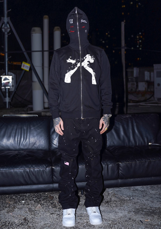 TGFCLUB Full Zip Printed Hoodie | Face 3 Face